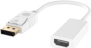 DP Male to HDMI Female Cable Converter Adapter Cable,White
