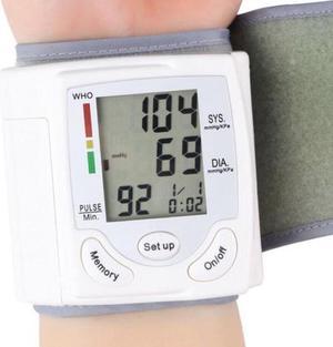 Portable Automatic Digital LCD Display Wrist Blood Pressure Monitor Device Heart Beat Rate Pulse Meter Measure Tonometer White