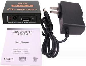 4K HDMI 1 to 2 Spliter,HDMI 1 in 2 out Converter Adapter