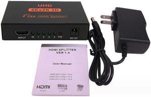 4K HDMI 1 to 4 Spliter,HDMI 1 in 4 out Converter Adapter