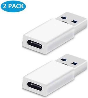 USB-C Female to USB3.0 A Male Data/Charging Adapter(2 pack) White