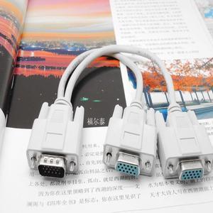 1 PC to 2 Way VGA SVGA Monitor Dual Video Graphic LCD TFT Y Splitter Cable Lead