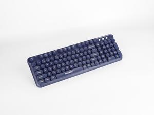 SADES Global GK03 - Wireless Keyboard and Mouse,Retro Typewriter Keyboard and Mouse Combo,2.4G Wireless Keyboard, Home and Office Keyboard's, PC Windows, Navy Blue