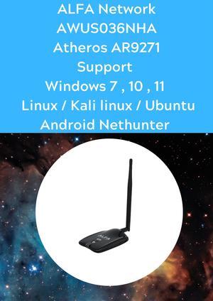 ALFA AWUS036NHA 802.11n 2.4G Atheros AR9271 chipset Wireless USB Adapter support Windows 11 Kali linux Ubuntu Android Nethunter