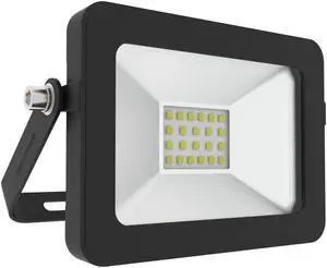 J&H LED 70-Watt Equivalent Outdoor Integrated LED Flood Light, 1200 Lumens, Dusk to Dawn Compatible Security Light