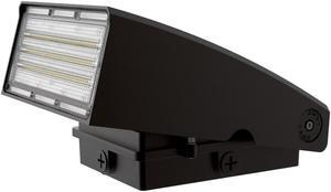 J&H LED 600-Watt Equivalent Integrated Dimmable LED Bronze Outdoor Wall Pack Light Full Cutoff Adjustable 3000K/4000K/5000K