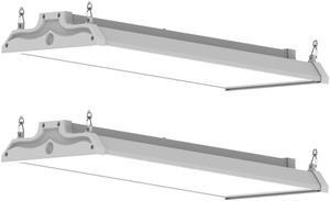 J&H LED 2 ft. 400-Watt Equivalent 15,400 Lumens 110-Watts Integrated LED White High Bay Light 120-277 Volt 5000K (2-Pack)