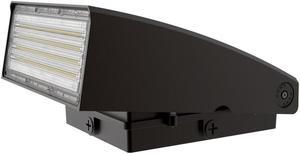 J&H LED 900-Watt Equivalent Integrated Dimmable LED Bronze Outdoor Wall Pack Light Full Cutoff Adjustable 3000K/4000K/5000K