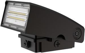 J&H LED 150-Watt Equivalent Integrated Dimmable LED Bronze Outdoor Wall Pack Light Full Cutoff Adjustable 3000K/4000K/5000K