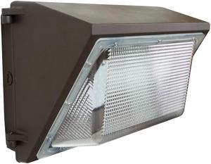 J&H LED 300- Watt Equivalent Integrated LED Bronze Dimmable Outdoor Wall Pack Light, Selectable CCT 3000K/4000K/5000K