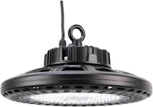 J&H LED 80W/70W/60W Wattage Adjustable Integrated LED Black High Bay Light, 13-inch Round, 450-Watt Equivalent, 3000K/4000K/5000K - HI - Light Kits