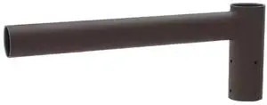 J&H LED 12 in. 180-Degree Single Spoke Mounting Bracket Tenon Adapter for LED Outdoor Pole Lights
