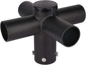 J&H LED 9 in. 90-Degree Quad Spoke Mounting Bracket Tenon Adapter for Round Outdoor Pole Lights, Industrial Supplies