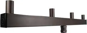 J&H LED 64 in. 180-Degree Quad In-Line Low Profile Bullhorn Mounting Bracket Tenon Adapter for Round Outdoor Pole Lights, Industrial Supplies