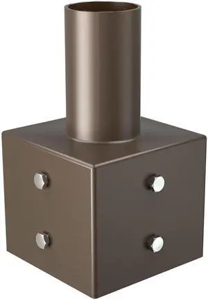 J&H LED 4 in. Square Mounting Bracket for Outdoor Pole Lights - Industrial Supplies