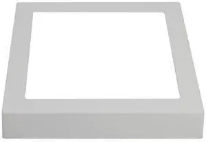 J&H LED 9 in. White Square Integrated LED Flat Panel Flush Mount Ceiling Light 5000K