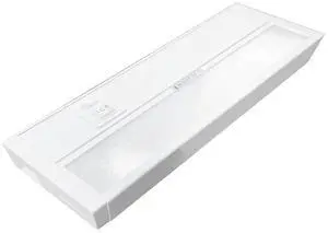J&H LED 8 in. Under Cabinet Light, 4W Dimmable, 5 CCT Selectable 27-30-35-40-50K, Hardwired or Plug-In, 240 Lumens, ETL Listed
