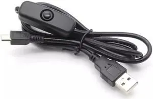 High quality USB cable with switch 501 button A/M to Micro USB 5P Raspberry Pi 3A current