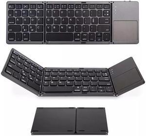Portable Folding Bluetooth Mini Keyboard Foldable Wireless Klavye Touchpad Russian En Keypad for IOS/Android/Windows ipad Tablet