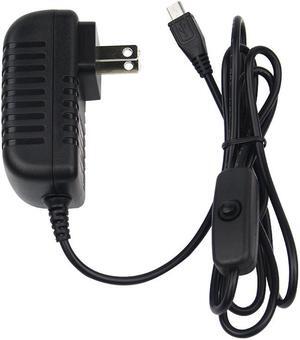 Raspberry Pi 3 Power Supply 5V 3A Switch Button Micro USB Interface Power Charger Adapter US Plug for Raspberry Pi 3