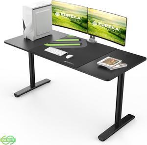 Eureka Ergonomic® 60 inches Large Workstation Simple Computer Desk Home Office Table, Black