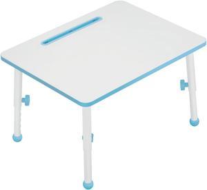 Eureka Ergonomic 23” Kids Height Adjustable Desk, Children Home Study Table, School Student Writing Desk, Blue