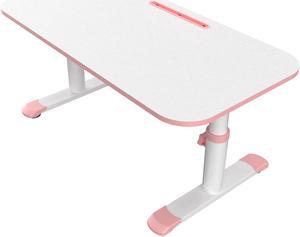 Eureka Ergonomic 39” Kids Height Adjustable Desk, Children Home Study Table, School Student Writing Desk, Pink