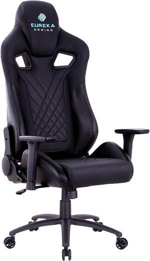 EUREKA ERGONOMIC Gaming Chair GX5 Swivel Computer Desk Chair, Massage Office and Gaming Chairs with Reclining Back Support, Black