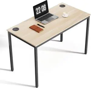 47" Home Office Computer Desk - Modern Wood & Metal Writing Workstation 47" Home Office Computer Desk - Modern Wood & Metal Writing Workstation
