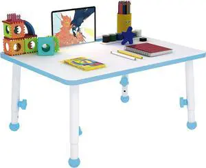 23" Adjustable Kids Activity Table | 6-Height Toddler Study & Play Desk Blue 23" Adjustable Kids Activity Table | 6-Height Toddler Study & Play Desk Blue