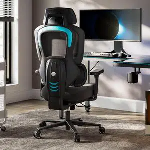 EUREKA ERGONOMIC Hybrid Ergonomic Gaming Chair - 3D Adjustable Armrests, Dynamic Lumbar Support & Headrest, High-Back Mesh Computer Desk Chair for Gaming Bule EUREKA ERGONOMIC Hybrid Ergonomic Gaming Chair - 3D Adjustable Armrests, Dynamic Lumbar Support & Headrest, High-Back Mesh Computer Desk Chair for Gaming Bule