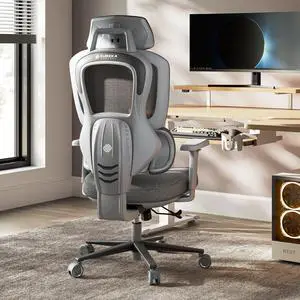 EUREKA ERGONOMIC Hybrid Ergonomic Gaming Chair - 3D Adjustable Armrests, Dynamic Lumbar Support & Headrest, High-Back Mesh Computer Desk Chair for Gaming Gray EUREKA ERGONOMIC Hybrid Ergonomic Gaming Chair - 3D Adjustable Armrests, Dynamic Lumbar Support & Headrest, High-Back Mesh Computer Desk Chair for Gaming Gray