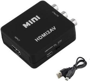 Black Mini 1080P HDMI to RCA Audio Video AV CVBS Adapter Converter For HDTV