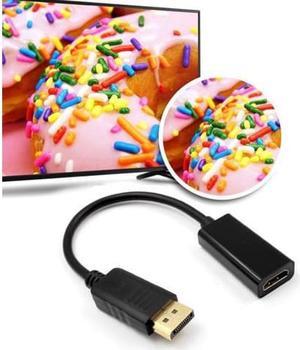 Big DisplayPort To HDMI Cable Adapter HD 1080P Male To Female DP To HDMI Cable black