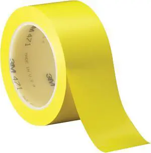 3M Vinyl Tape 471 Yellow, 2 in x 36 yd, Conveniently Packaged Pack of 1