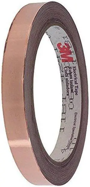 3M Copper Tape  1/2 in Width x 2.6 mil Total Thickness  27551 PRICE is per ROLL