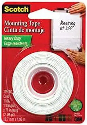 Scotch Mounting Tape 1/2 In. W X 75 In. L