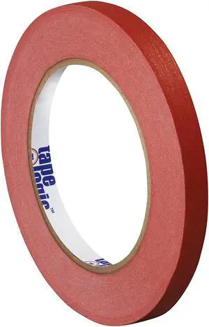Tape Logic T93100312PKR Masking Tape, 60 yds Length x 1/4 Width, Red Case of 12