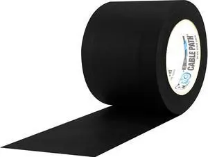 ProTapes Cable Path Cured Rubber Resin Zone Coated Gaffers Tape, 12.5 mil Thick, 30 yds Length, 4 Width, Black Pack of 1