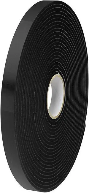 Tape Logic T9561162PK Polyethylene Double Sided Foam Tape, 1/16 Thick, 36 yds Length x 3/4 Width, Black Case of 2