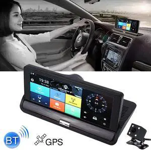 Car Dashcam, 7 inch Car DVR Rearview Mirror Dual Camera WiFi GPS Driving Video Recorder Bluetooth Hands-free 3G
