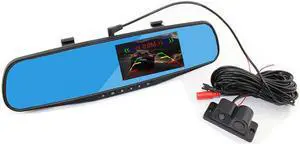 Car Dashcam, 4.3 inch LCD Rear View Mirror Car Recorder with Parking Camera, 600TV Lines, 170 Degree Wide Car Dashcam, 4.3 inch LCD Rear View Mirror Car Recorder with Parking Camera, 600TV Lines, 170 Degree Wide