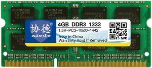 XIEDE X043 DDR3 1333MHz 4GB 1.5V General Full Compatibility Memory RAM Module for Laptop
