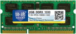 X042 DDR3 1333MHz 2GB 1.5V General Full Compatibility Memory RAM Module for Laptop