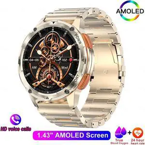 Tank T2 Smart Watch For Men Bluetooth Call AMOLED Smartwatch Fitness Tracker 100+ Sport Modes Men's Waterproof Watches