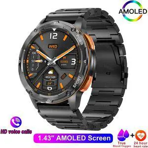 Tank T2 Smart Watch For Men Bluetooth Call AMOLED Smartwatch Fitness Tracker 100+ Sport Modes Men's Waterproof Watches