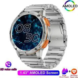 Tank T2 Smart Watch For Men Bluetooth Call AMOLED Smartwatch Fitness Tracker 100+ Sport Modes Men's Waterproof Watches