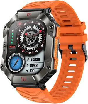 Outdoor Long-Life 650Mah Military Smart Watch Men Bluetooth Call Custom Dial Sports Fitness Watch Health Monitor smartwatch