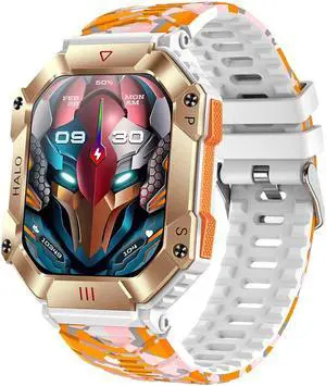 Outdoor Long-Life 650Mah Military Smart Watch Men Bluetooth Call Custom Dial Sports Fitness Watch Health Monitor smartwatch