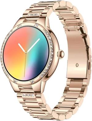 Smart Watch For Women Bluetooth Call Diamonds Smartwatch AI Voice Assistant Multi Dials IP67 Waterproof Ladies Wristwatch